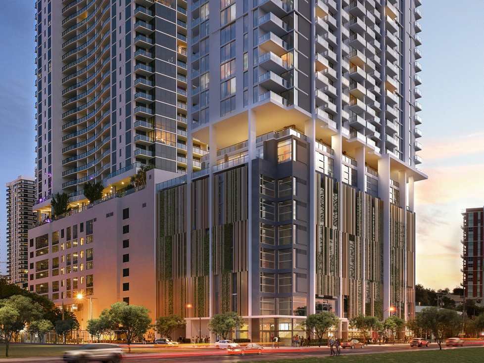 Rendering of the Miami Opportunity Zone apartment development financed under HUD 221(d)(4)